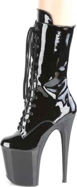 Pleaser - FLAMINGO-1050 Plateau Laarzen - Paaldans schoenen - 41 shoes - Zwart — thumbnail 3