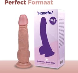 Handful - Realistische Dildo met Zuignap - Dildo met Sterke Zuignap - Ook voor anaal gebruik - 20 CM — thumbnail 6