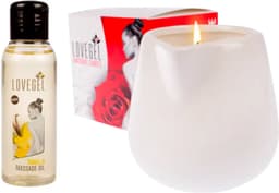 Lovegel - Massage kaars - Erotisch massage olie - Roos - Vanille — thumbnail 1