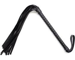 Smart Moves - Flogger met Extra Lang Handvat - PU Leer - 59 cm - Zwart