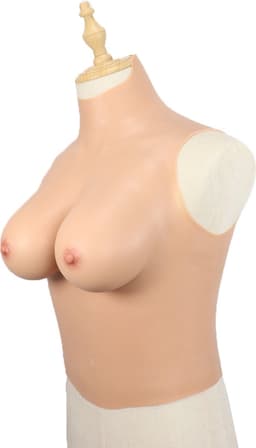 Siliconen Borstprothesen - D Cup - 100% hypoallergene medische siliconen - Navellengte - Wearable Borst - Kunstmatige Nep Borst - Valse Borsten - Borst - Siliconen Huid - Bodysuit - Crossdresser - Transgender - Travestiet - Body4Everybody — thumbnail 3