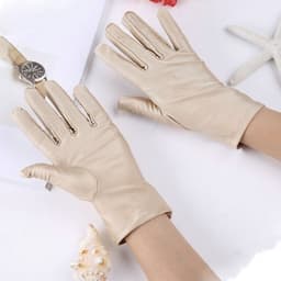 Beschermende Handschoenen - Handschoenen Beige - Eczeemhandschoen - Gloves - Jewelry Handschoen - Werk Handschoen - Beauty salon handschoenen - Veiligheid Handschoen Lichtgewicht Unisex Zacht MAAT L ----- HiCHiCO® — thumbnail 1