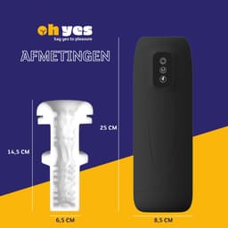 OHYES Masturbator voor man - Valentijn Cadeau - Sex toys voor mannen - Automatische Masturbators - Elektrische Pocket Pussy — thumbnail 2