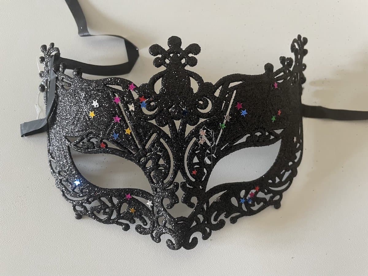 CHPN - Masker - Spannend masker - Gemaskerd bal - Oogmasker - Venetiaans masker - Mask - Verkleden - Bal - Carnaval - Zwart — afbeelding 1
