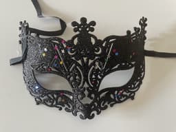 CHPN - Masker - Spannend masker - Gemaskerd bal - Oogmasker - Venetiaans masker - Mask - Verkleden - Bal - Carnaval - Zwart — thumbnail 1