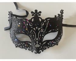 CHPN - Masker - Spannend masker - Gemaskerd bal - Oogmasker - Venetiaans masker - Mask - Verkleden - Bal - Carnaval - Zwart