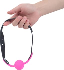 Banoch - Ballgag siliconen met verstelbare band - Donker Roze - Bal ∅ 4 cm — thumbnail 4
