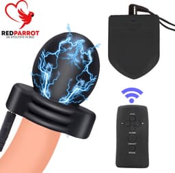 E-stim eikel en balzak - Elektrische stimulatie penis en scrotum - Stroom seks - Schok - BDSM - 2 in 1 luxe set - Goede kwaliteit — thumbnail 2