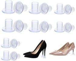 WUSJCOF Transparent Wedding Heel Protectors, 8 Pairs Women Shoes, Heel Protectors for High Heels Shoes Ideal for Lawn - ShopVlot