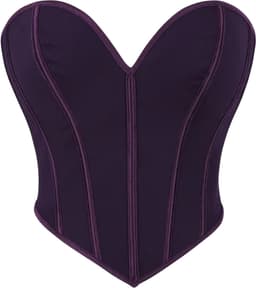 Dames Shapewear Corset Top – Sexy Corrigerend Ondergoed, Taille Corrigerend Korset, Slankmakende Bustier, Vintage Dameskleding - Paars - Maat M — thumbnail 1