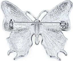 Statement Crystal Accent Geel Oranje Golden Aqua Blauw Zwart Clear Tuin Libelle Firefly Fladderende Filigraan Vlinder Broche Sjaal Pin Voor Vrouwen Tieners Zilver Verguld, Eén maat, Kristal, — thumbnail 2