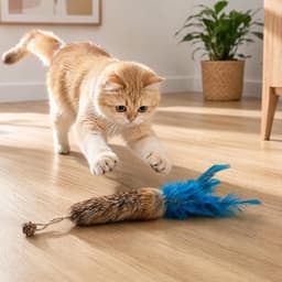 Veerspel voor katten, 3 stuks reserveonderdeel voor kattenspeelgoed, interactief speelgoed voor katten, speelgoed voor kittens, vogelpijp, vogelveren, interactieve kat (groen/blauw/roze) — thumbnail 4