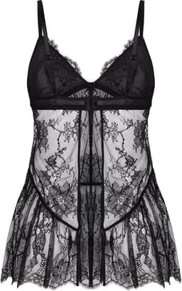 Hunkemöller Babydoll Cecilia Zwart — thumbnail 5