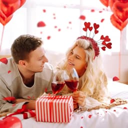 Heart Hairband Headdress Hearts Red Amor Hairband Red Women's Amor Costume Accessories Cupid Costume Heart Photo Props - ShopVlot — thumbnail 2
