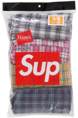 Supreme Hanes Plaid Boxers (4 Pack) Multicolor — thumbnail 2