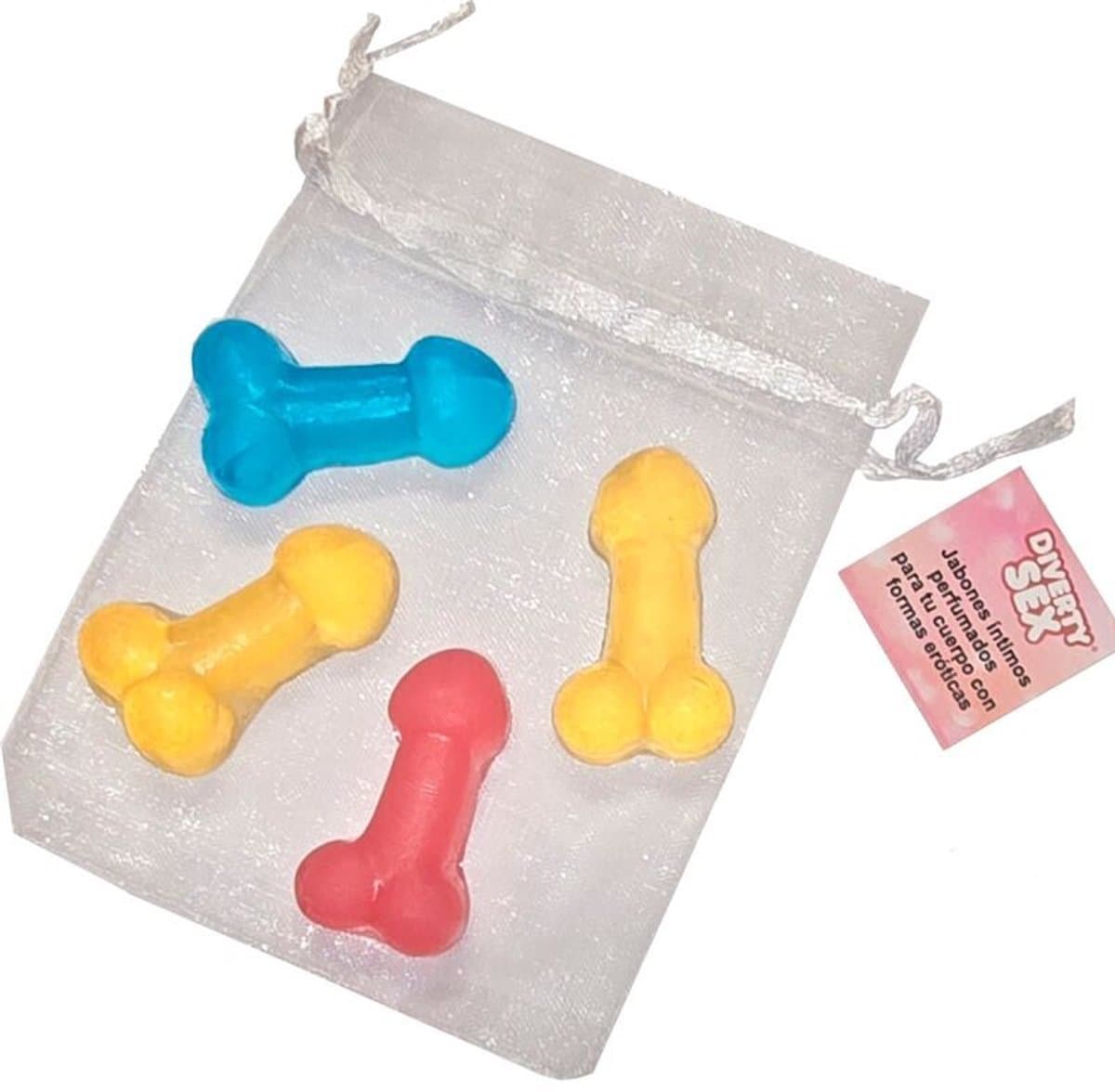 Set van 4 Mini Penisvormige Geurzeepjes — afbeelding 1