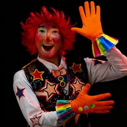 Handschoenen, kleurrijk, clown cosplay handschoenen, clown kostuum accessoire voor carnaval, Halloween, party, cosplay, circus, mannen en vrouwen — thumbnail 4