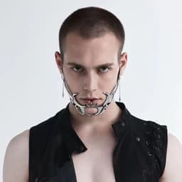 Metalen masker / Cyberpunk-stijl masker / Mechanisch gezichtsaccessoire / Verstelbaar gezichtsaccessoire — thumbnail 3