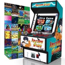 Mini Arcade Game Machine Groen - 2,8 Inch TFT Scherm - 156 Klassieke Games - Oplaadbare Batterij - Handheld Spelcomputer — thumbnail 3
