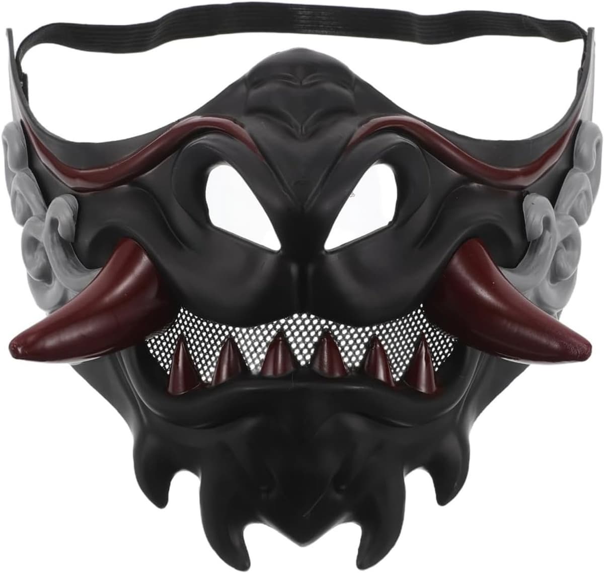 Ademende Japanse damesmaskers voor cosplay en feestjes met elastische band en kunststof ontwerp — afbeelding 1
