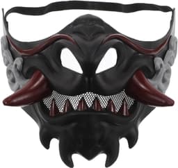 Ademende Japanse damesmaskers voor cosplay en feestjes met elastische band en kunststof ontwerp — thumbnail 1