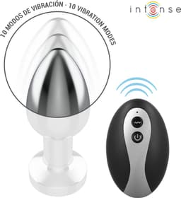 Vibrerende Metalen Anale Plug met LED-lichtjes en Afstandsbediening Maat M — thumbnail 3
