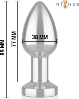 Vibrerende Metalen Anale Plug met LED-lichtjes en Afstandsbediening Maat M — thumbnail 4