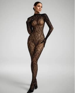 Dare to Undress – Luxe Body Dames – Lingerie Erotisch – Panter Desin Look – Sexy Lingerie – Zwart Kant – Lingerie Setje – Verleidelijke Bodysuit – Catsuit – Sexy Lingerie –Chique – Luxe –Boudoir Look – Kinky – Erotisch – One Size — thumbnail 3