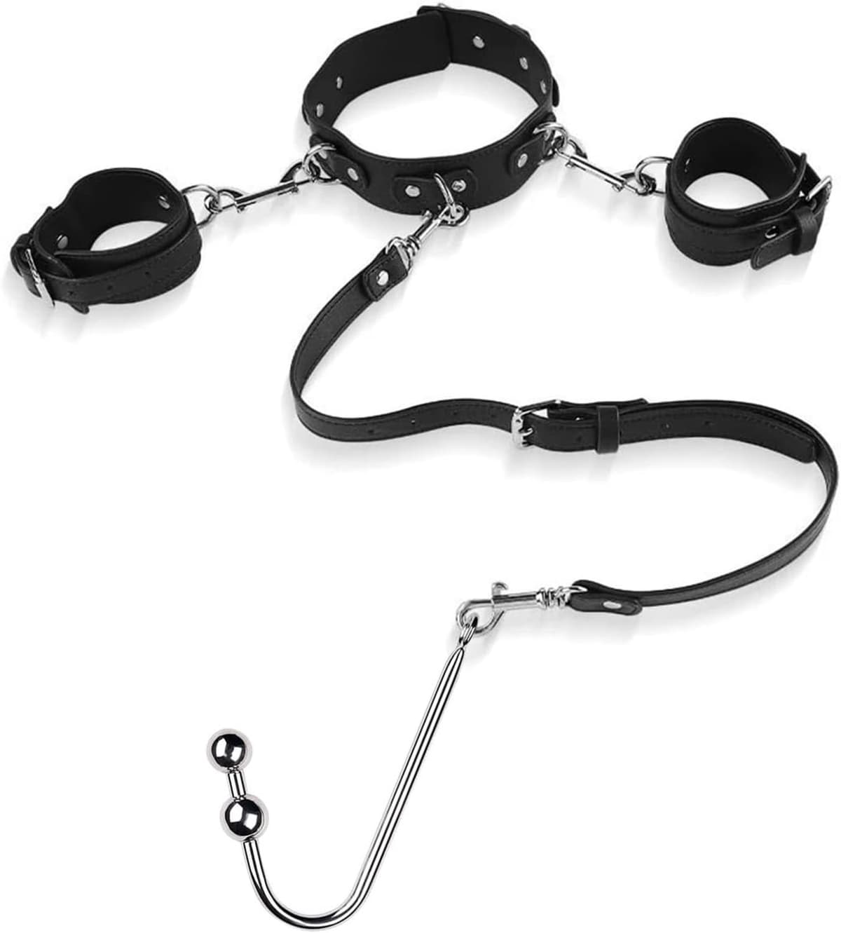 Bondageset met handboeien en anale haken — afbeelding 1