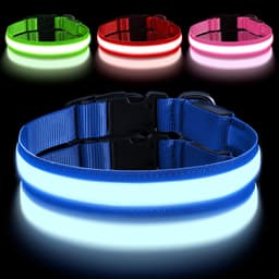 4 stuks Halsband lichtgevend - LED band - Honden halsband - Dog collar light - Verlichting hond - Op maat te knippen - oplaadbare LED-hondenhalsband- 28-40 cm - USB oplaadbaar - fluorescerende hondenhalsband voor in het donker — thumbnail 1