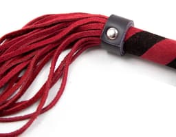 Smart Moves - Lederen Flogger - 27 cm - Rood/Zwart — thumbnail 4