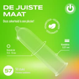 ON) ONsize condooms | 57 mm breedte | 50 stuks | dunne 0,07 mm wanddikte | flinterdun — thumbnail 3