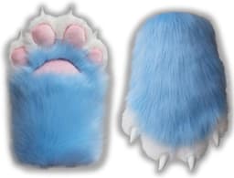 Fursuit Poten Faux Fur Pluche Harige Poten, Therian Poten met klauwen, Padding Therian Handschoenen, Harige Spullen Kat Poot Handschoenen Wolf Poot Vos Harige Handschoenen — thumbnail 1