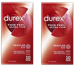 Durex Thin Feel Ultra Condooms - 20 stuks (2x10 stuks)-Extra Dun voor meer Gevoel - Discreet Verpakt — thumbnail 2
