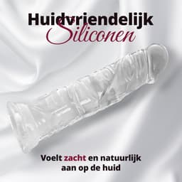 Humery - Realistische Transparante Siliconen Dildo met Zuignap - 18 cm - Maat S - Dildo's - Sex Toy voor Vrouwen en Mannen — thumbnail 3