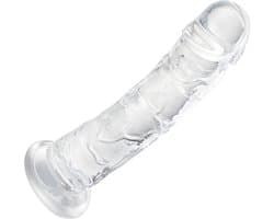 Humery - Realistische Transparante Siliconen Dildo met Zuignap - 22 cm - Maat L - Dildo's - Sex Toy voor Vrouwen en Mannen