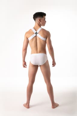 LEADER Essentials Multipack 1x Brief + 1x Harness White - MAAT XS - Erotisch Heren Ondergoed - Slip voor Man - Sexy mannen Slip — thumbnail 5