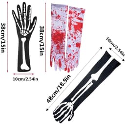 Dailygoods- Handschoenen Skeletten - Rekbare Halloween Handschoenen - Cosplay/Verkleedfeest - Voor Heren/Dames/Tieners - Hoge Elastische Acryl - Bescherming Tegen Kou - Kostuumhandschoenen — thumbnail 4