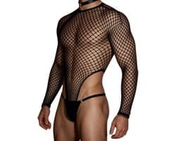 Heren Visnet Lingerie - Bodysuit - BDSM - Erotische Herenkleding - Mannen