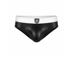 TOF Paris Fetish Brief Black/White - MAAT XL - Erotisch Heren Ondergoed - Slip voor Man - Sexy mannen Slip