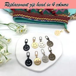 Dailygoods- Ritssluitingtrekker Afneembaar - Set van 8 - Smiley-gezicht - Duurzaam - Kledingaccessoires - Kleurrijk ontwerp - Ritsschuiver — thumbnail 4