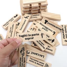 Houten Stapelspel voor Koppels: 48 Blokken met Vragen & Uitdagingen voor Dates - Spannend Cadeau — thumbnail 3