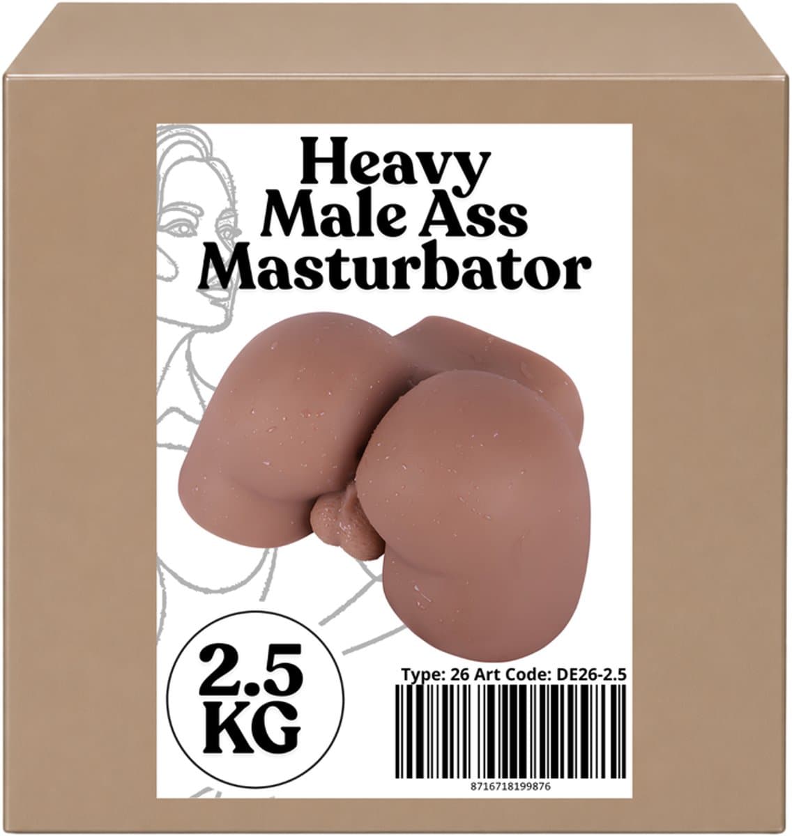 Realistische Mannen Masturbator en Anaal — afbeelding 1