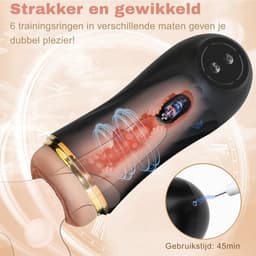 QUOVO® Sex Toys Voor Mannen Zelf Aftrekken - Mastrubator voor Man Elektrisch - Pocket Pussy - Mastrubators - Sex Toys Voor Mannen Prostaat – Inclusief Cock Ring – Discreet verpakt — thumbnail 4