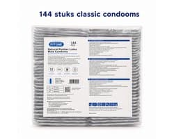 condooms 144 stuks – condooms naturel – condooms met glijmiddel – condooms 52mm – condooms grootverpakking – FiTONE