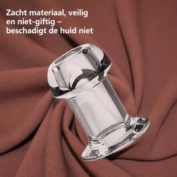 Grote holle anale plug met stopper - Buttplug - Transparant - Dilator - Kont - Vagina - Verschillende maten — thumbnail 5