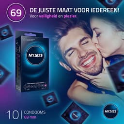 MY.SIZE Classic condooms maat 7 I 69 mm breed I 10 stuks standaard verpakking I premium condooms extra dun I condooms true to touch gossamer I dunne 0,07 mm wanddikte I condooms veganistisch — thumbnail 2