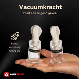 Quick Relief Tepel en Clitoris Stimulatie - Set van 3 Tepelzuigers - Clitoris Zuiger - Clitorispompen - Sex Toys voor Vrouwen - Seksspeeltjes - Clitoris Stimulator - 3 stuks - Transparant — thumbnail 2