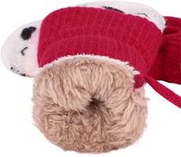 wanten voor baby's en peuters, gebreide handschoenen voor 1, 2, 3, 4, 5, 6 jaar, jongens en meisjes, winter, warme gebreide handschoenen met koord, fleece binnenvoering — thumbnail 2
