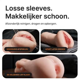 Sensual Desire® Triple Pocket Pussy Set - 3 Verschillende Sleeves - Mond, Vagina & Anus - Masturbator voor Man - Realistisch & Zacht - Sex Toys voor Mannen — thumbnail 2